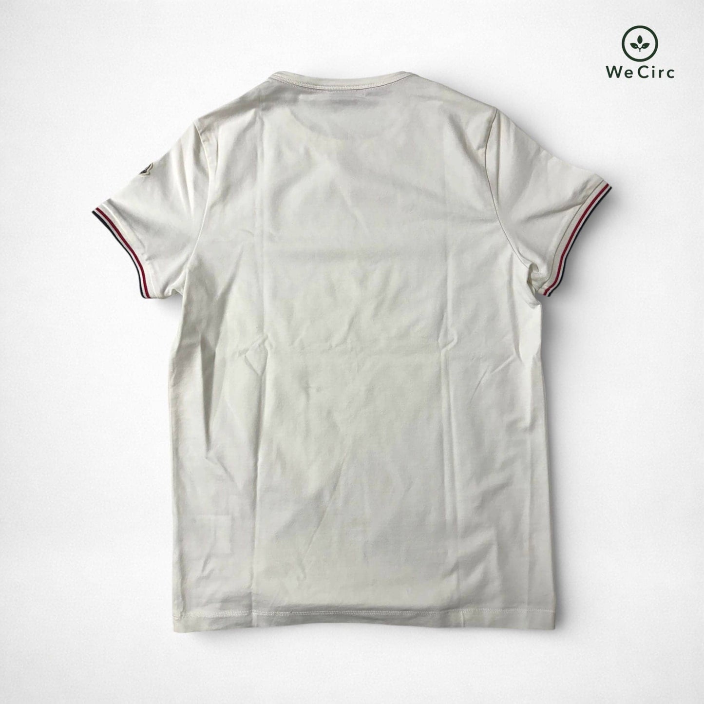 Basic Logo Shirt mit dreifarbigem Besatz WeiÃŸ M - Detailbild