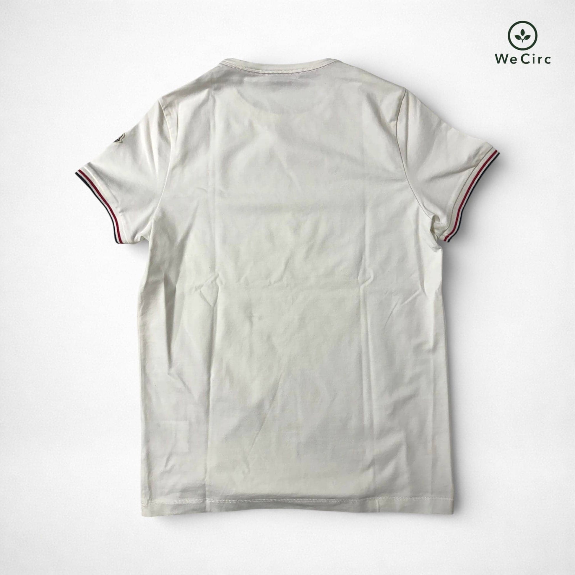 Basic Logo Shirt mit dreifarbigem Besatz WeiÃŸ M - Detailbild