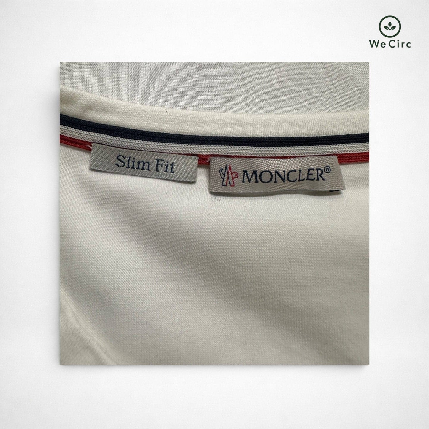 Basic Logo Shirt mit dreifarbigem Besatz WeiÃŸ M - Detailbild