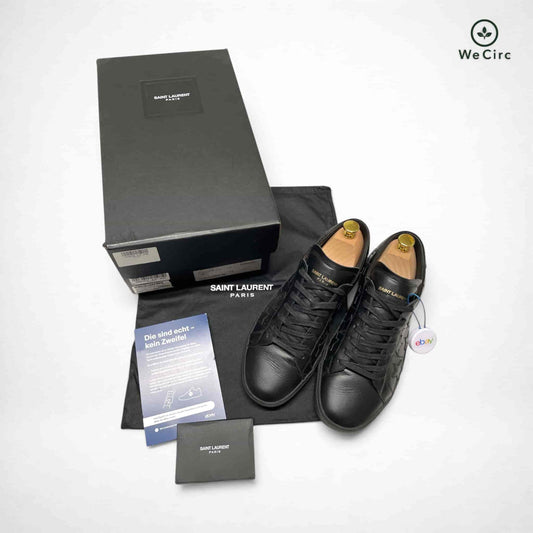 Yves Saint Laurent Court Classic Low-Top Sneaker Schwarz 44 - Hauptansicht