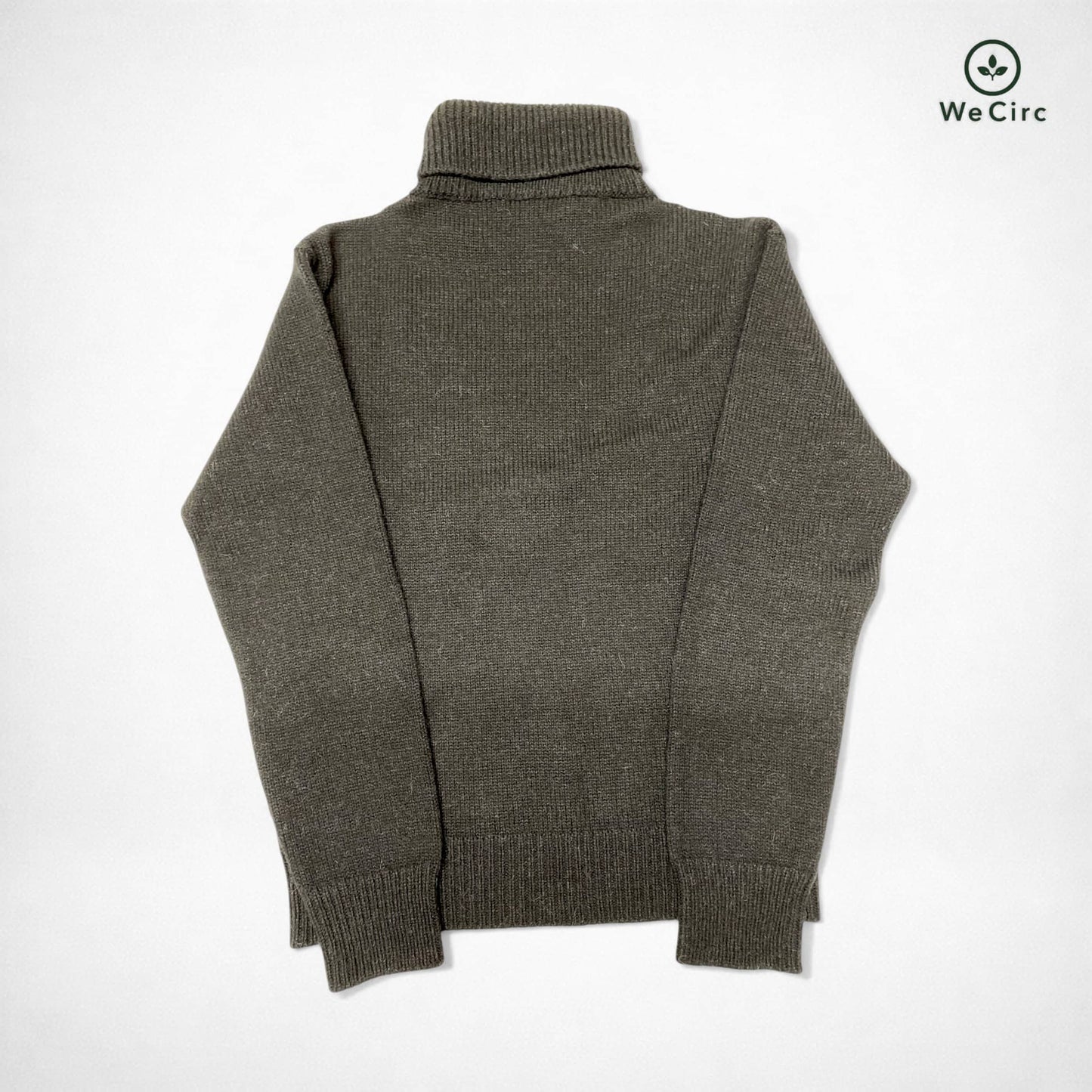 Rollkragenpullover Wollte / Alpaka Schwarz S - Detailansicht