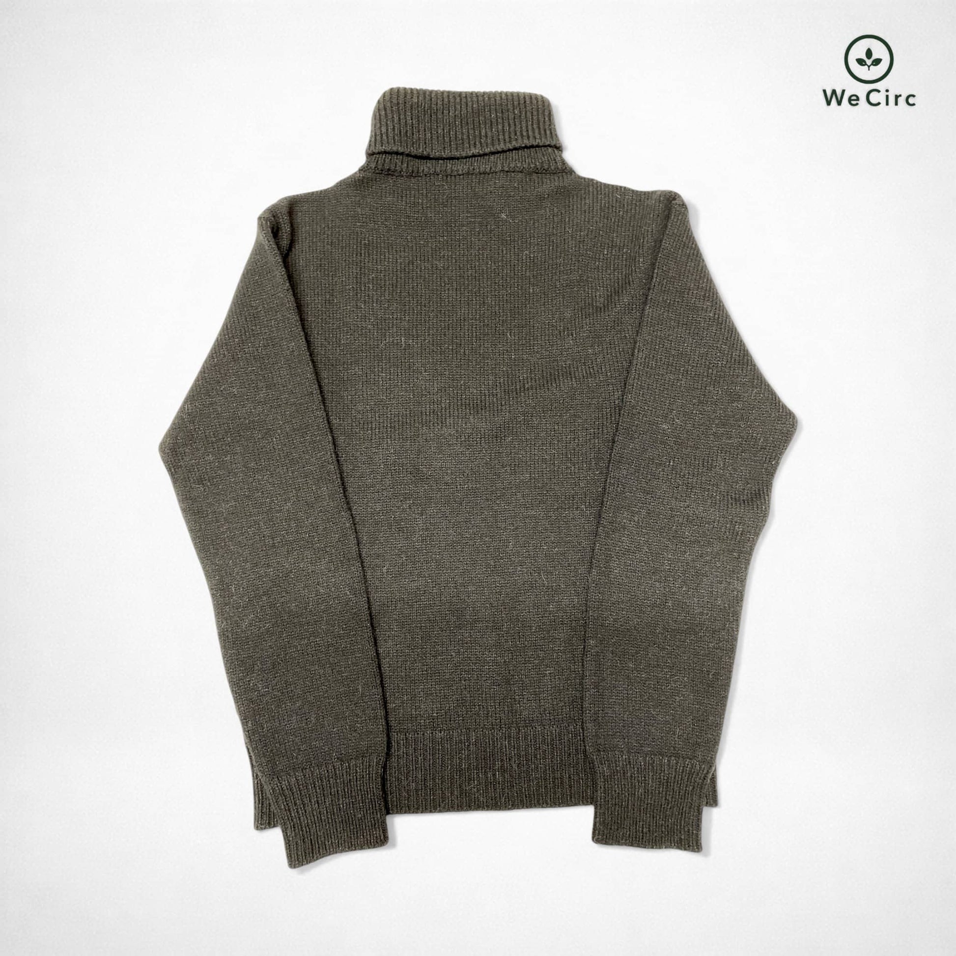 Rollkragenpullover Wollte / Alpaka Schwarz S - Detailansicht