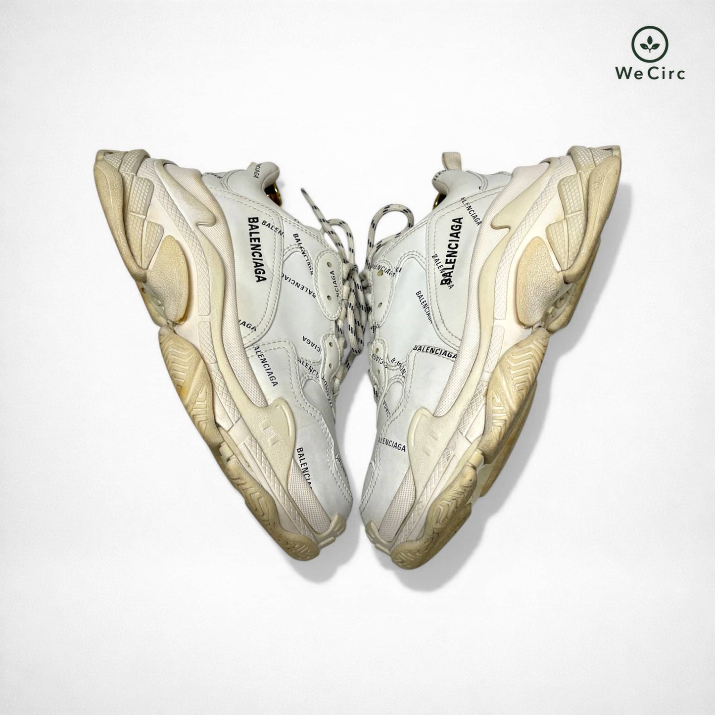 Triple S all over Logo Sneaker Weiß 39 - Detailansicht
