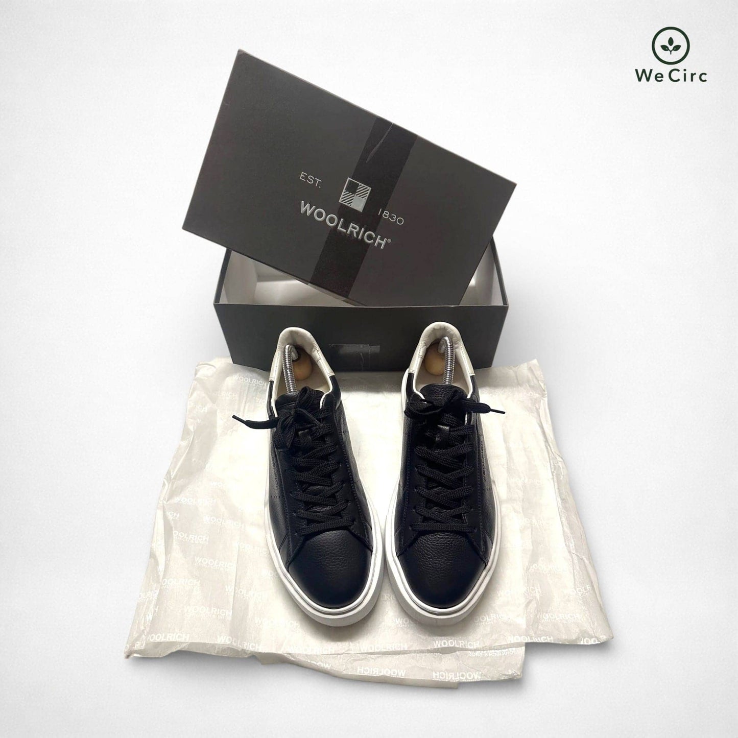 Woolrich Leder Low Top Sneaker Schwarz 39 - Hauptansicht