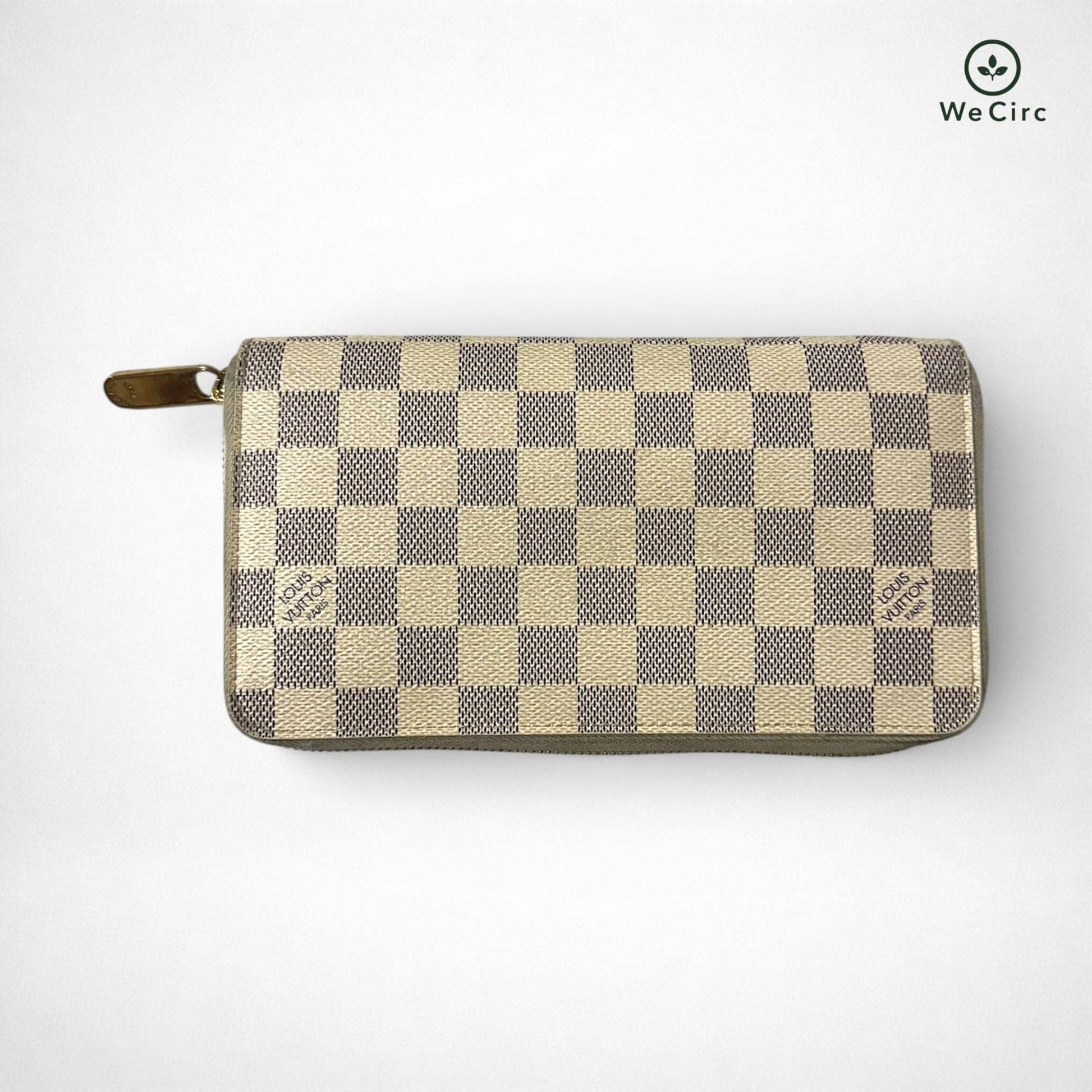 Louis Vuitton Zippy Portemonnaie Damier Azure Creme - Hauptansicht