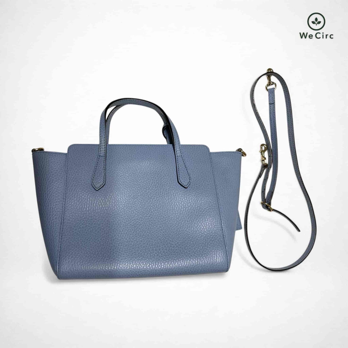 Gucci Swing Two Way Ledertasche Blau - Detailansicht