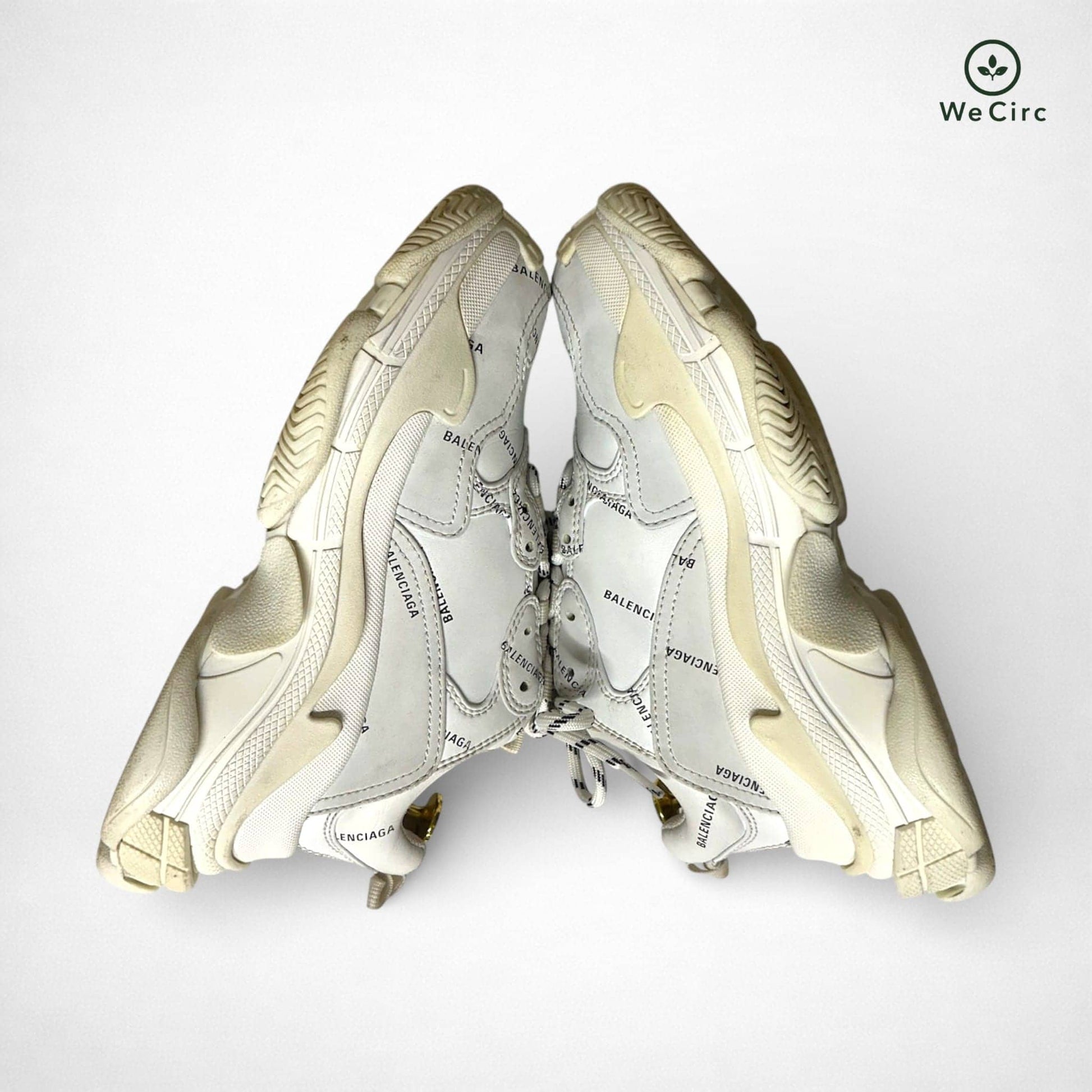 Triple S Logo Print Sneaker WeiÃŸ 37 - Detailbild