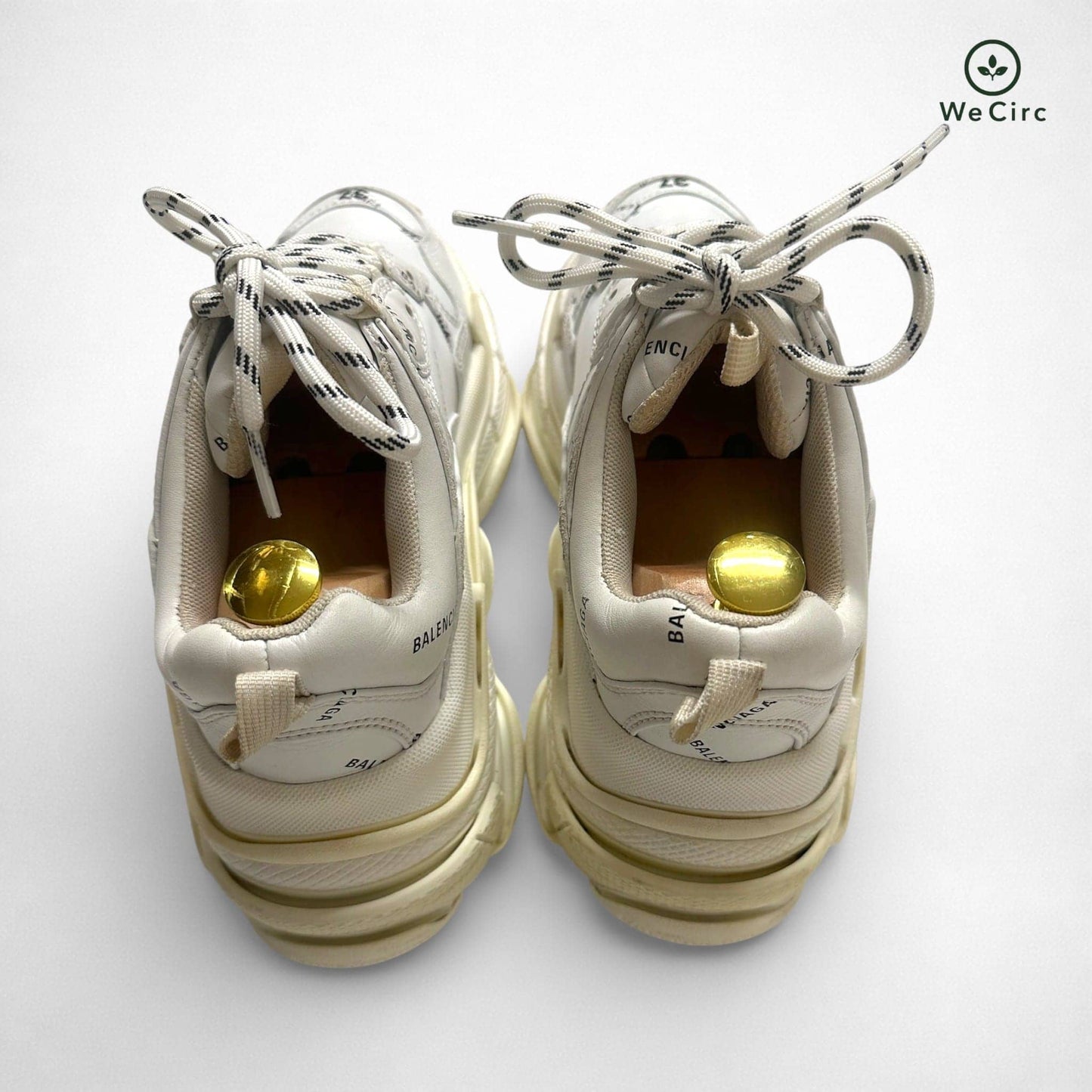 Triple S Logo Print Sneaker WeiÃŸ 37 - Detailbild