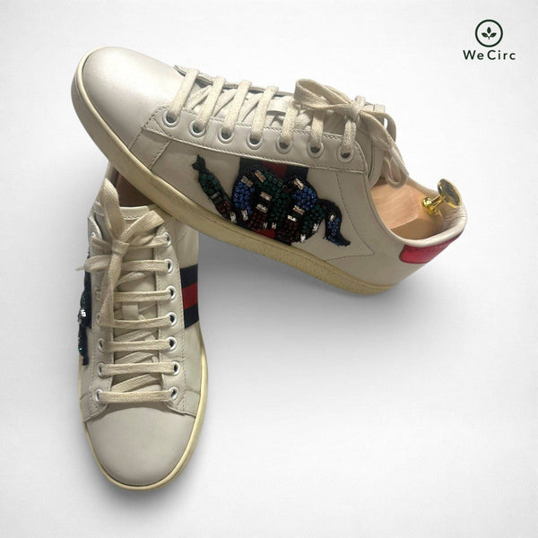 Ace Crystal Snake Sneaker Weiß 38