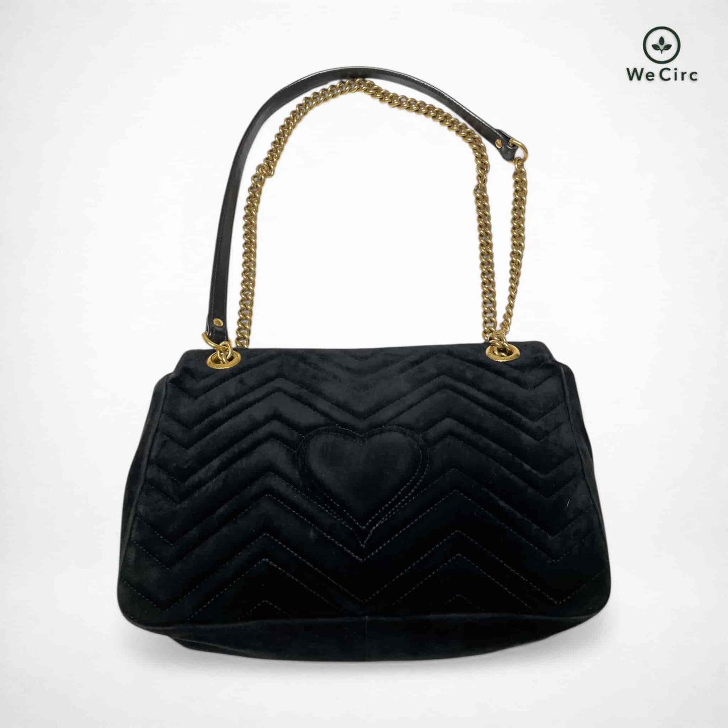 Marmont Schultertasche Samt Schwarz - Detailansicht