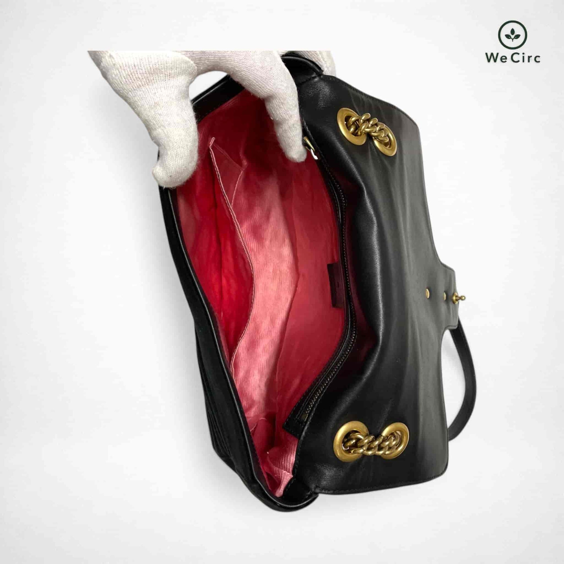 Marmont Schultertasche Samt Schwarz - Detailansicht