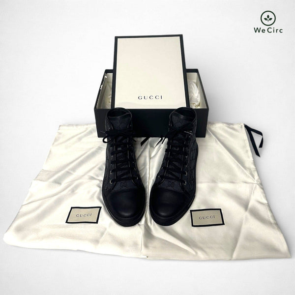 GG High Top Canvas Sneaker Schwarz 37.5