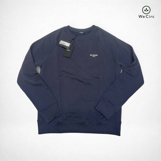 Balmain Sweater Paris-Print Navy M - Hauptansicht